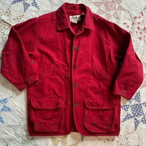 Vintage Red Eddie Bauer Barn Chore Coat Jacket Sz S/P